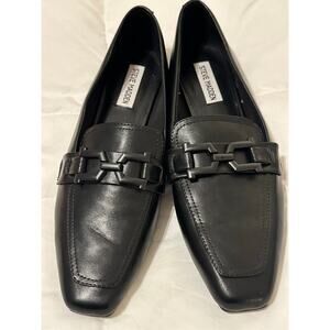 Steve Madden Women's Black Leather Ryan Bit Loafer Size 11M